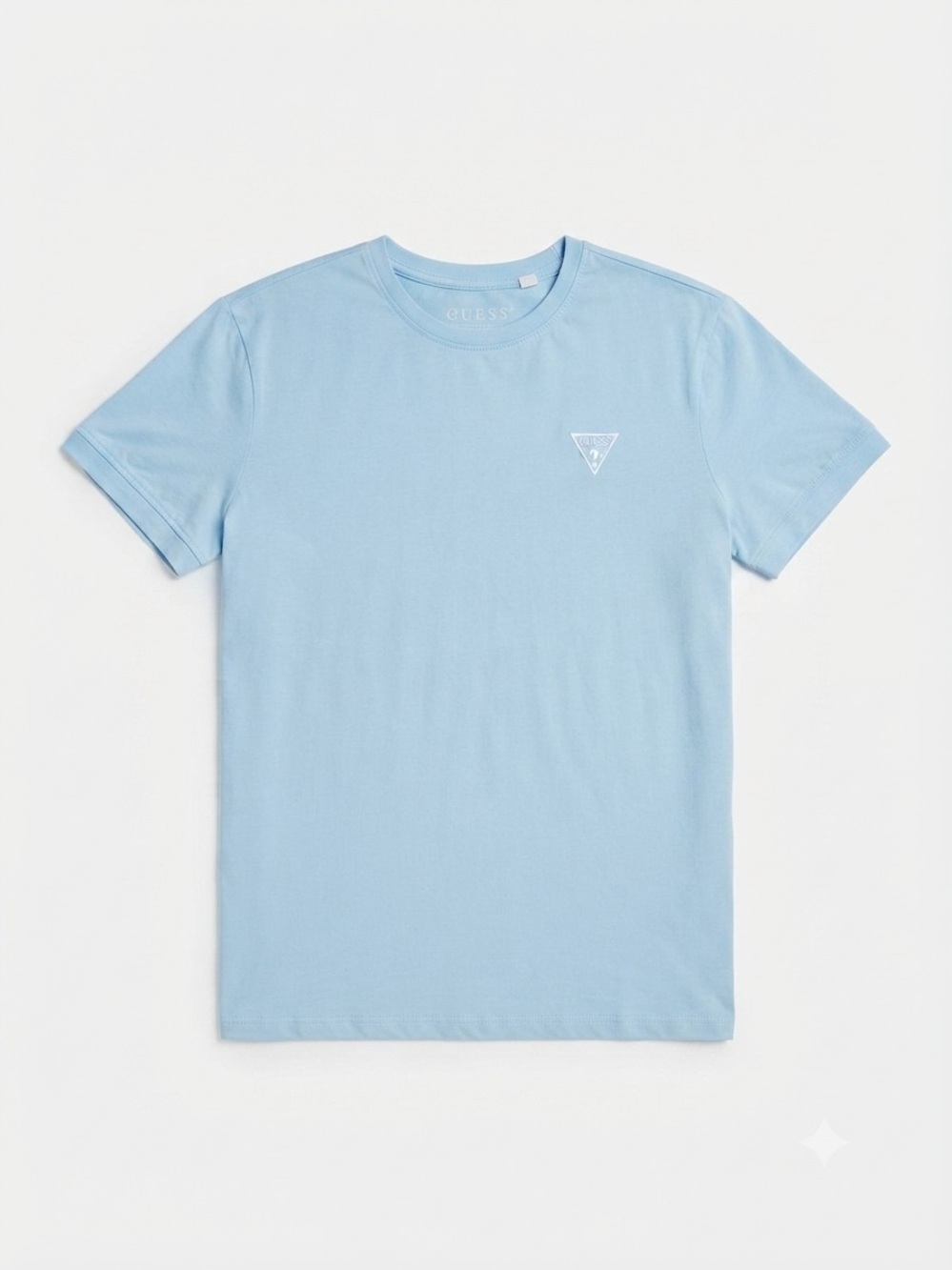 Guess Los Angeles Light Blue Triangle Logo Short Sleeve Tee Size Large
